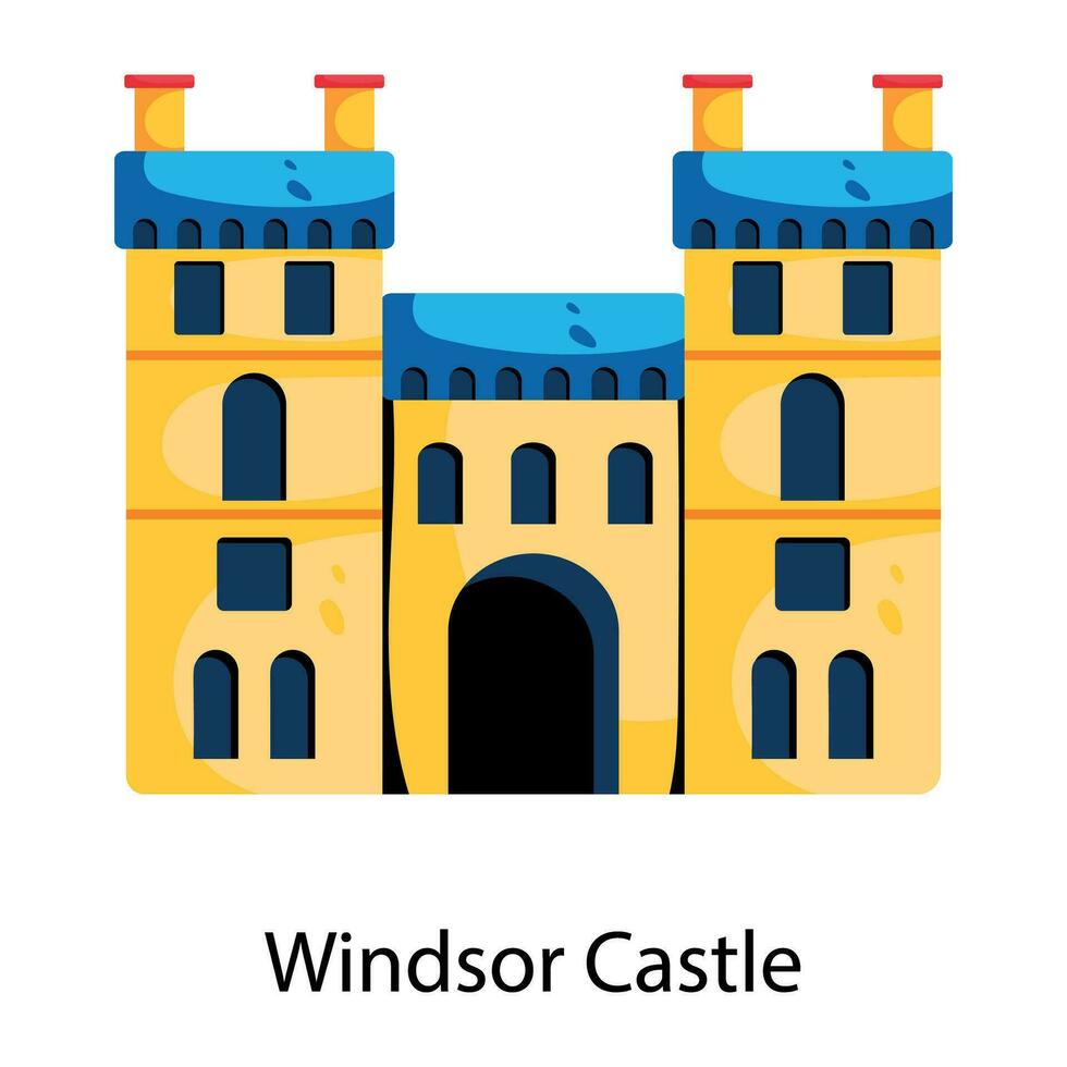 castillo de windsor de moda vector