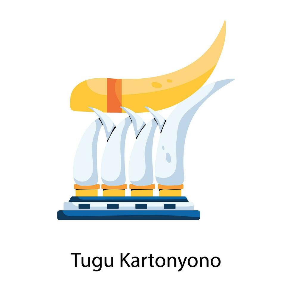 Trendy Tugu Kartonyono vector