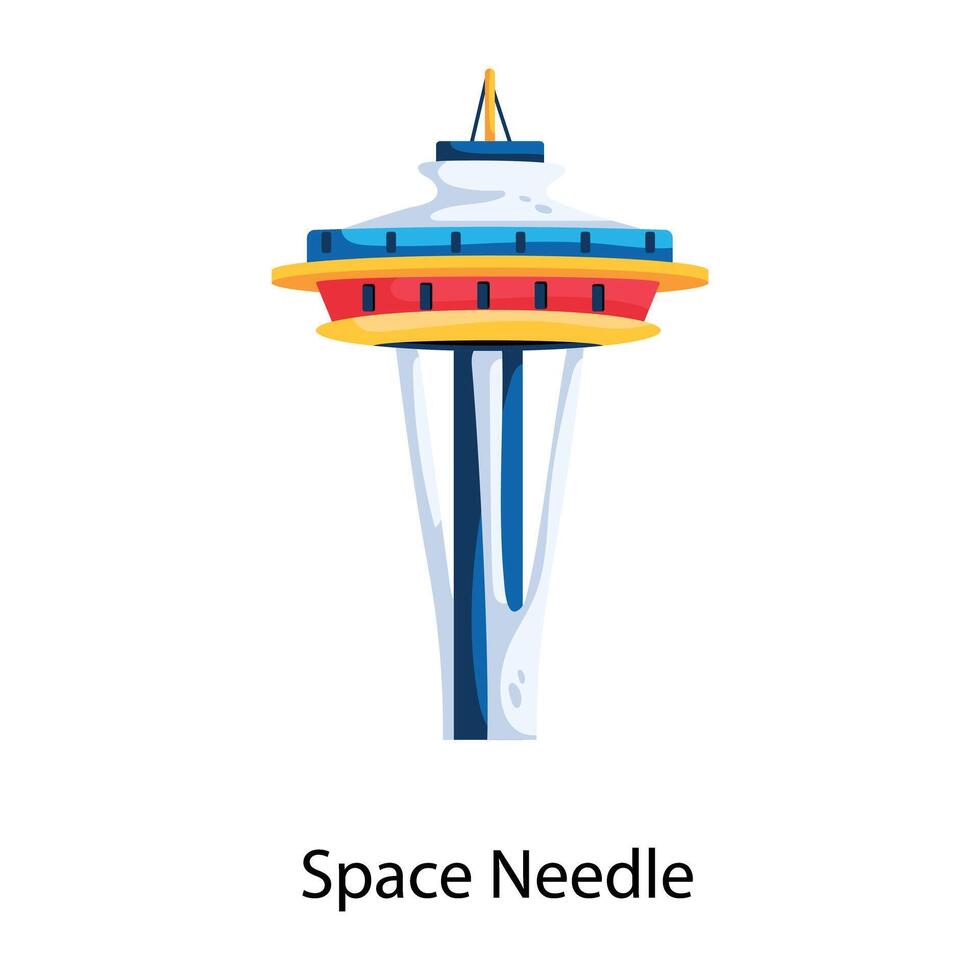 Trendy Space Needle vector