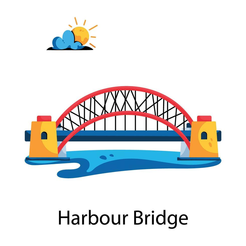 Trendy Harbour Bridge vector