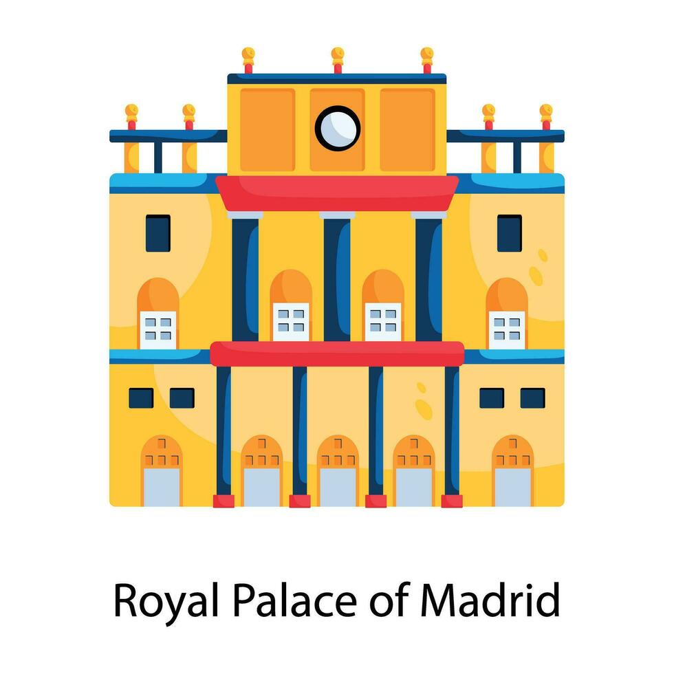 real palacio de Madrid vector