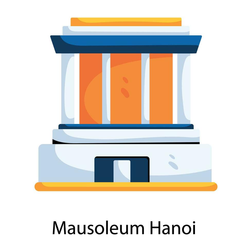 Trendy Mausoleum Hanoi vector