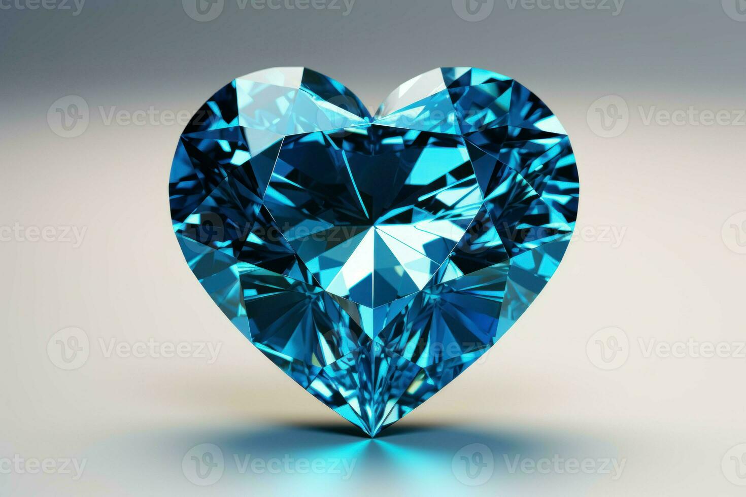 Sparkling New heart shaped diamond. Generate Ai photo