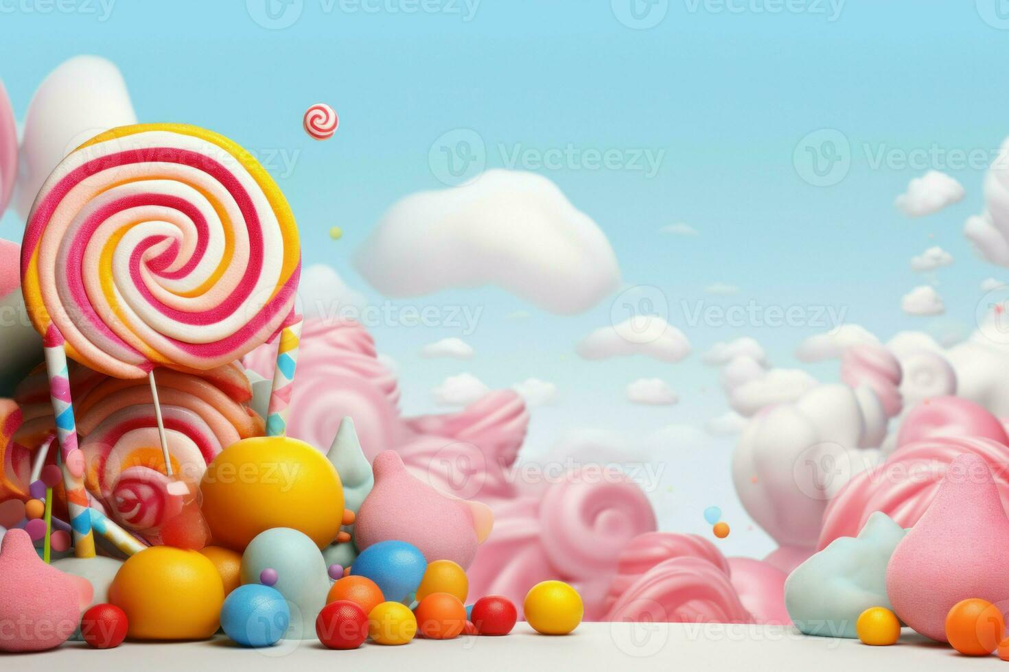 Vibrant Candy mockup background. Generate Ai photo