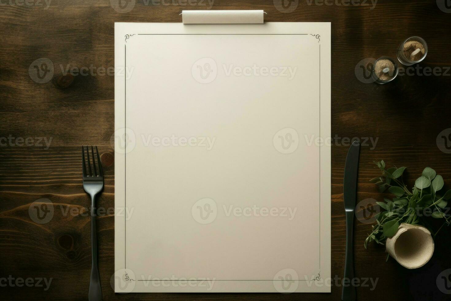 Best restaurant menu. Generate Ai photo