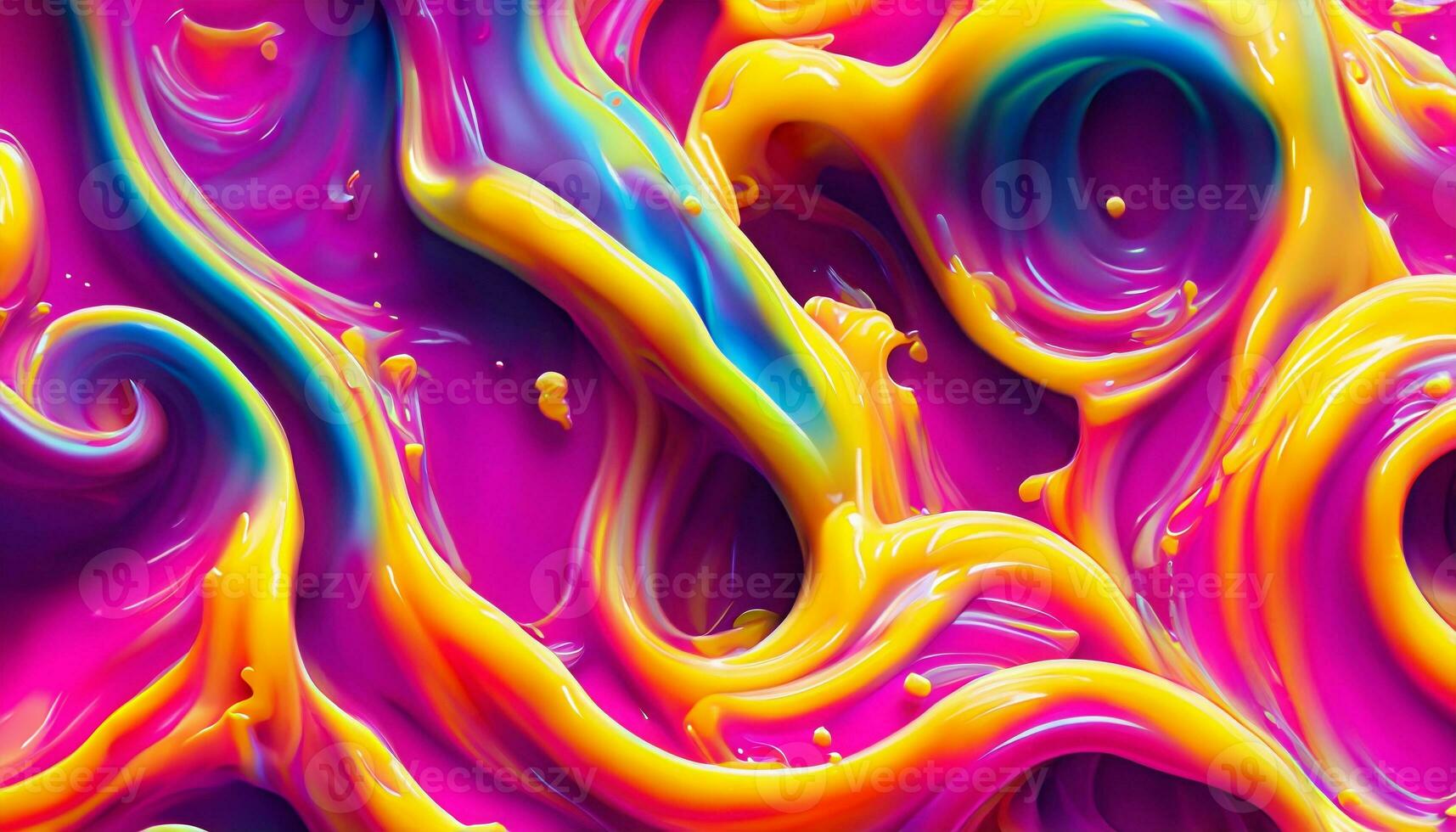 Wave fluid abstract background. Swirl flow liquid lines. Gel texture. AI Generated photo