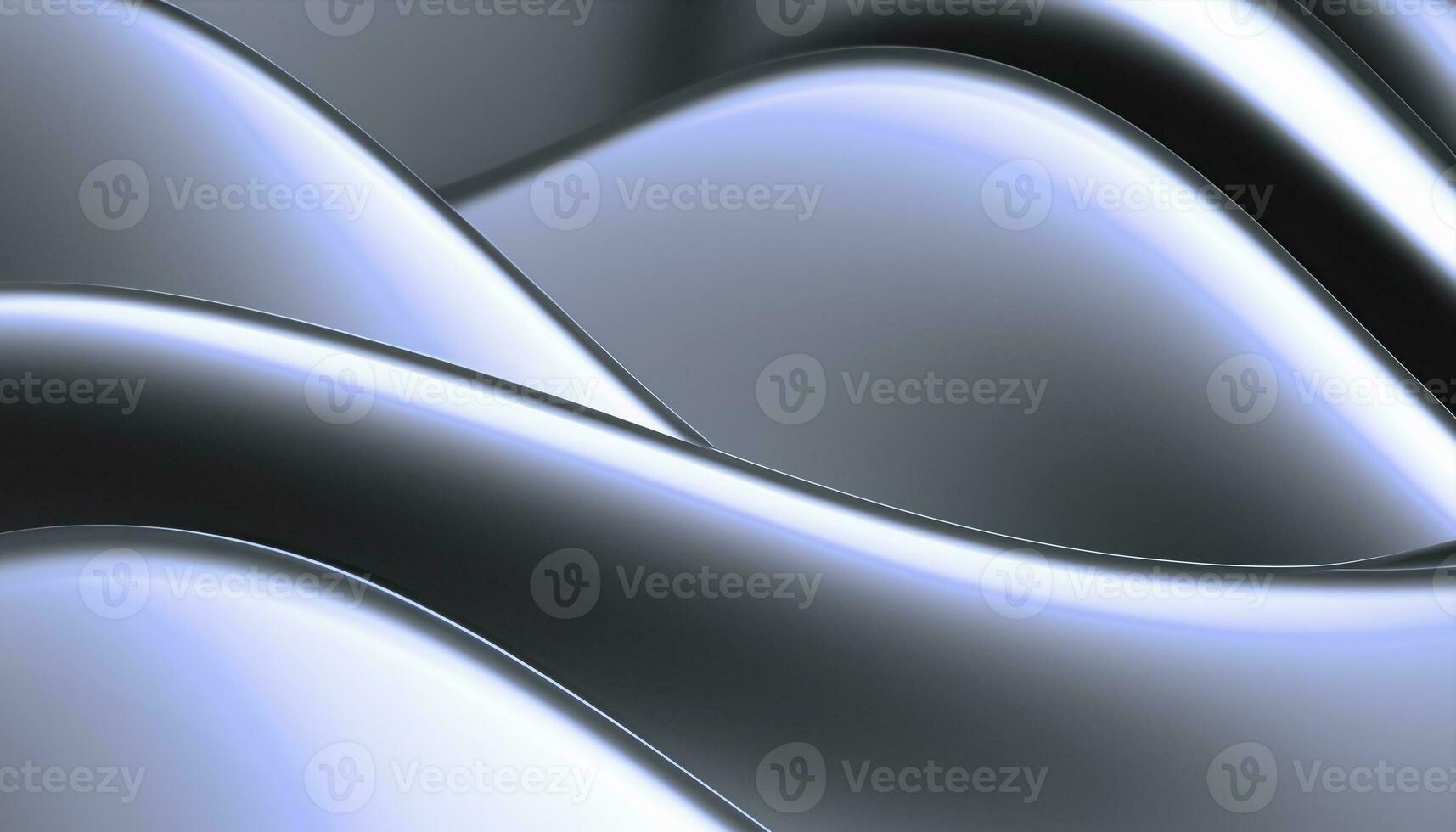 Abstract silver gradient background. Flow chrome liquid metal waves. AI Generated photo