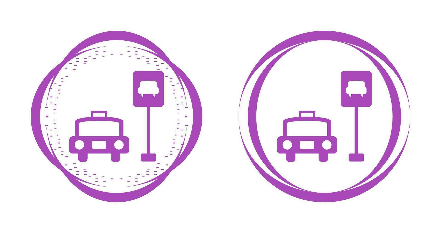 Taxi Stand Vector Icon