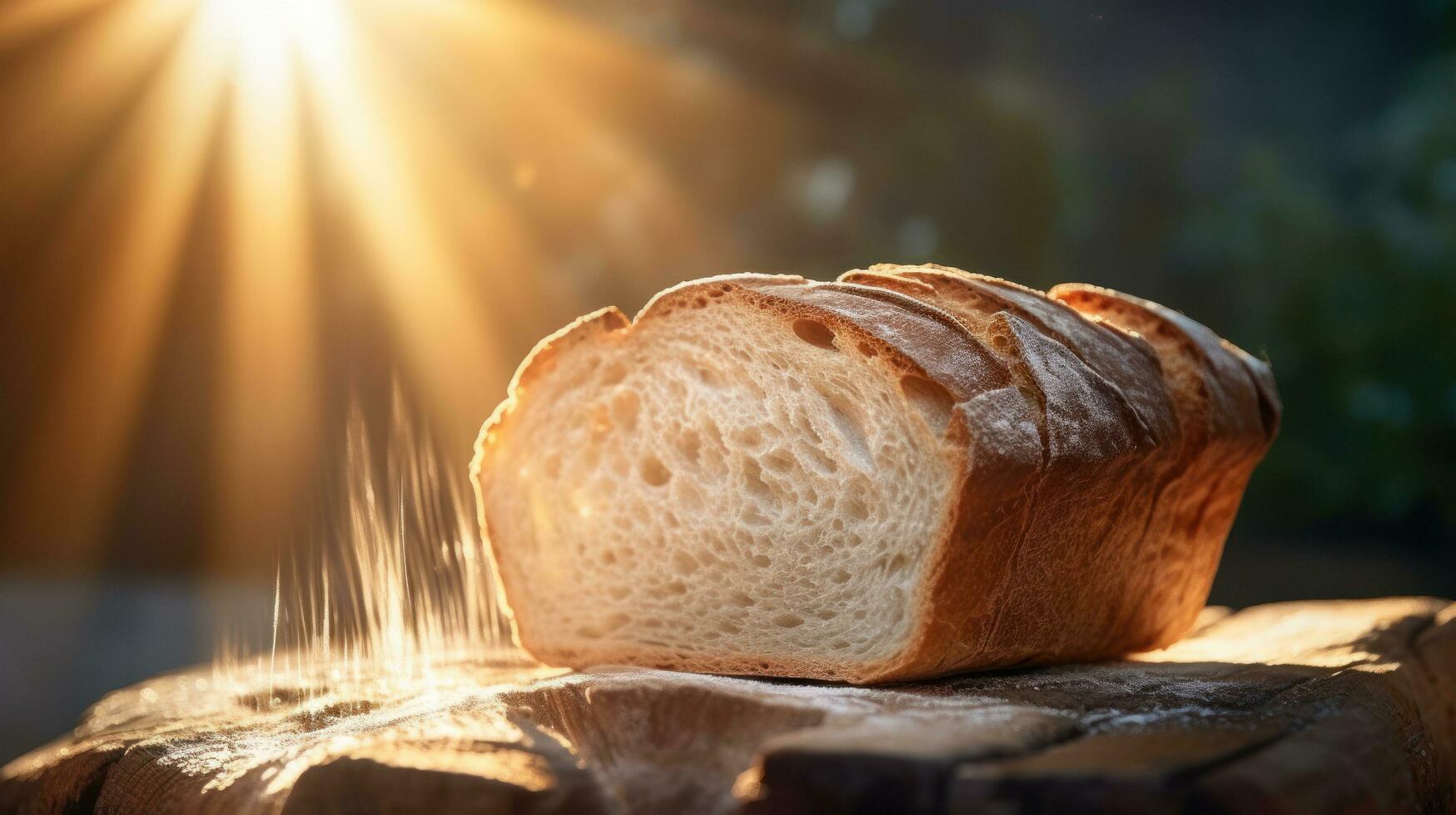 Fresh hot bread photo