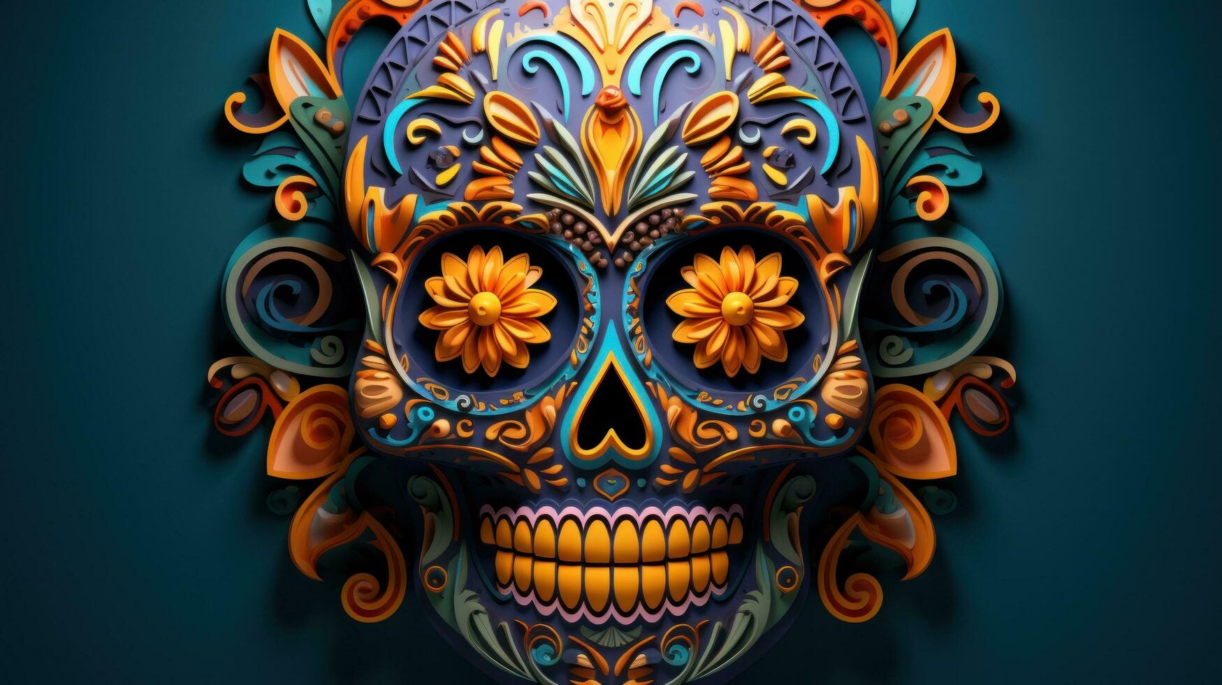 Day of the dead sugar skull photo