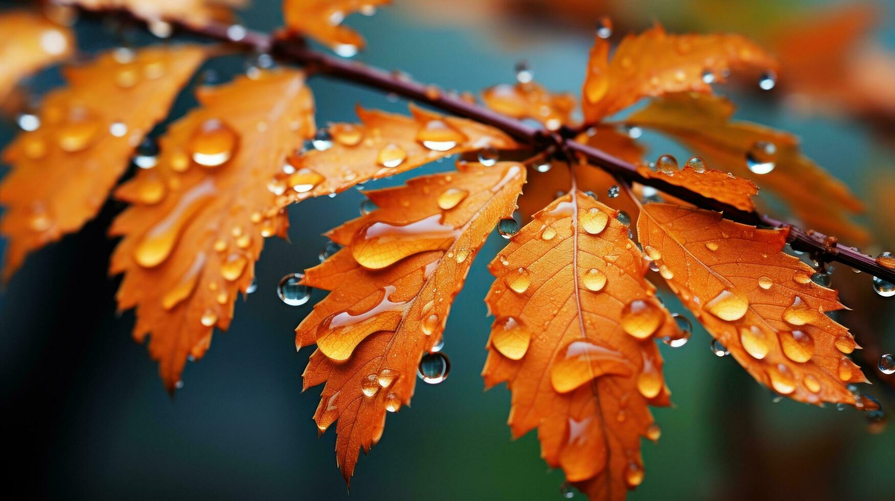 hojas de otoño cayendo foto
