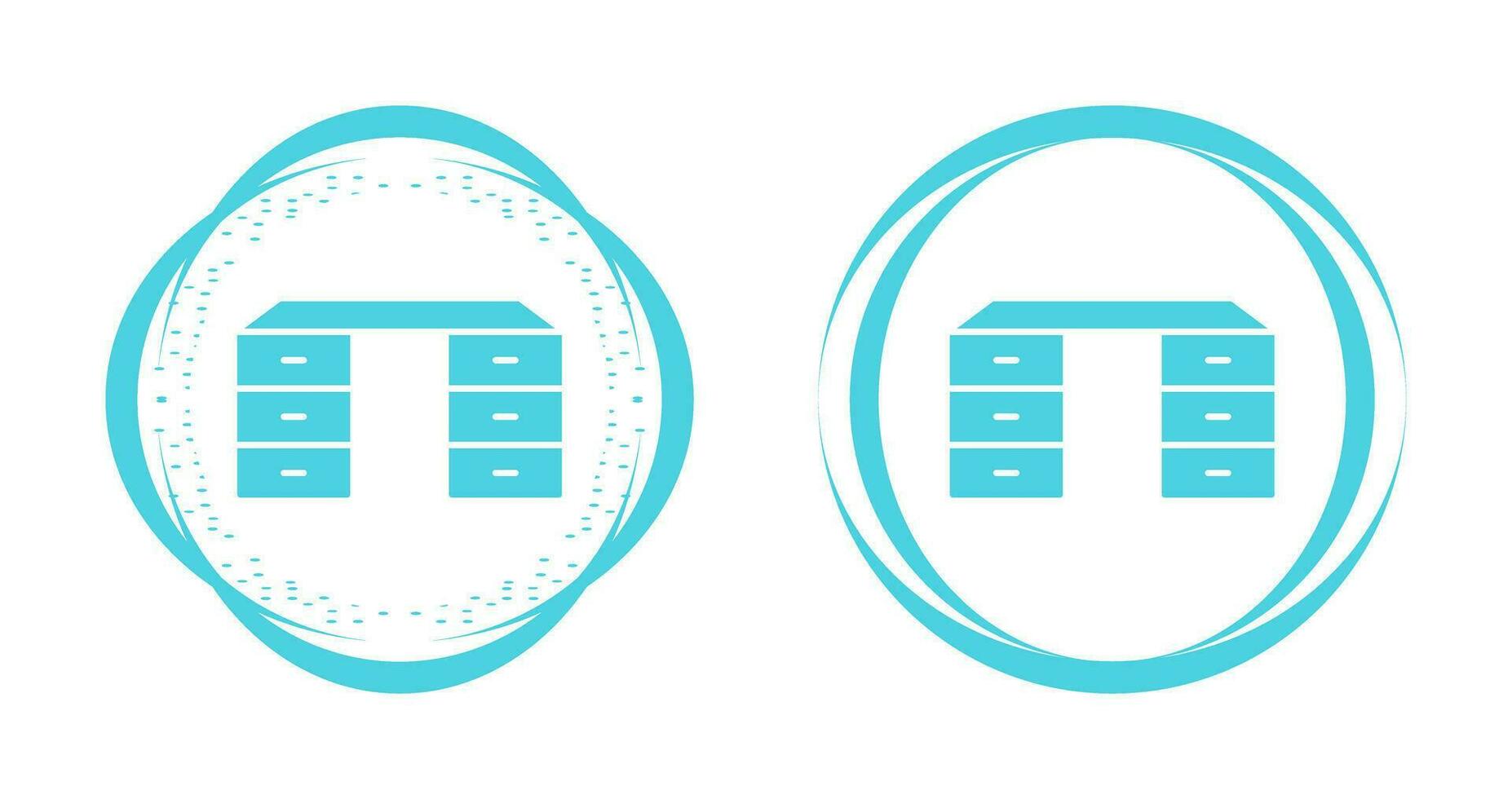 Table with Drawers Vector Icon