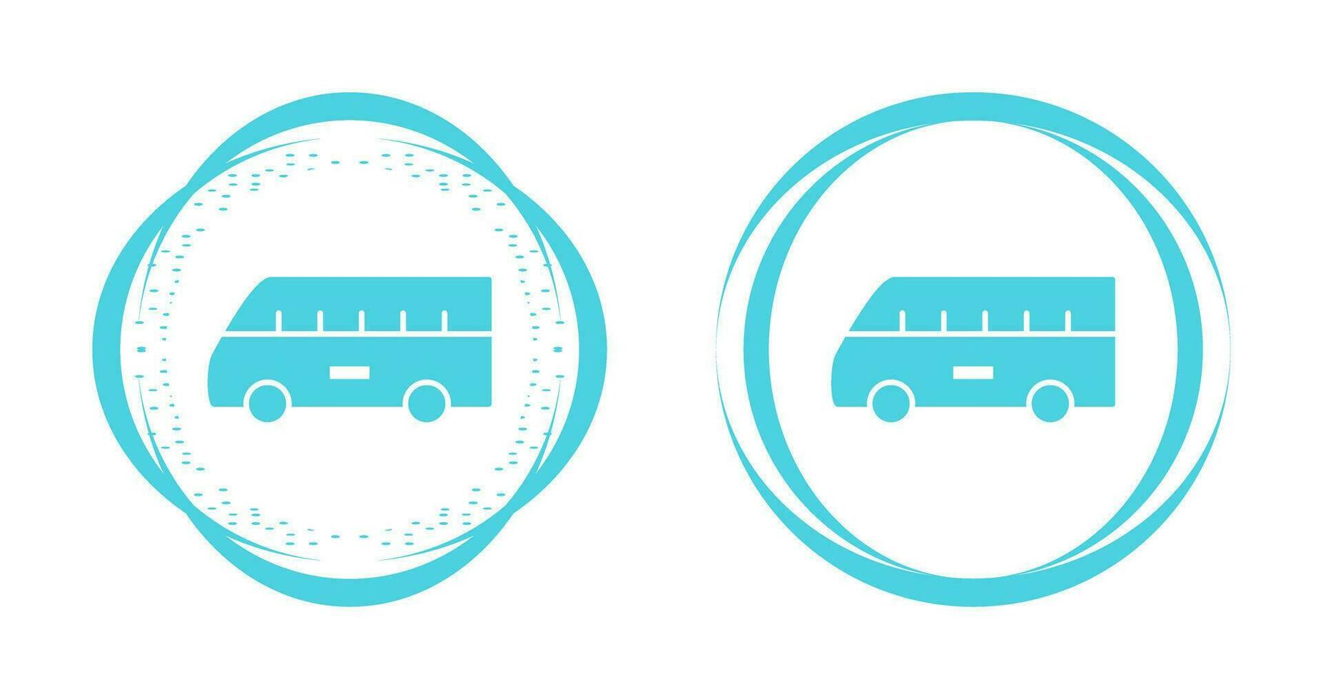 Bus on Airport Vector Icon