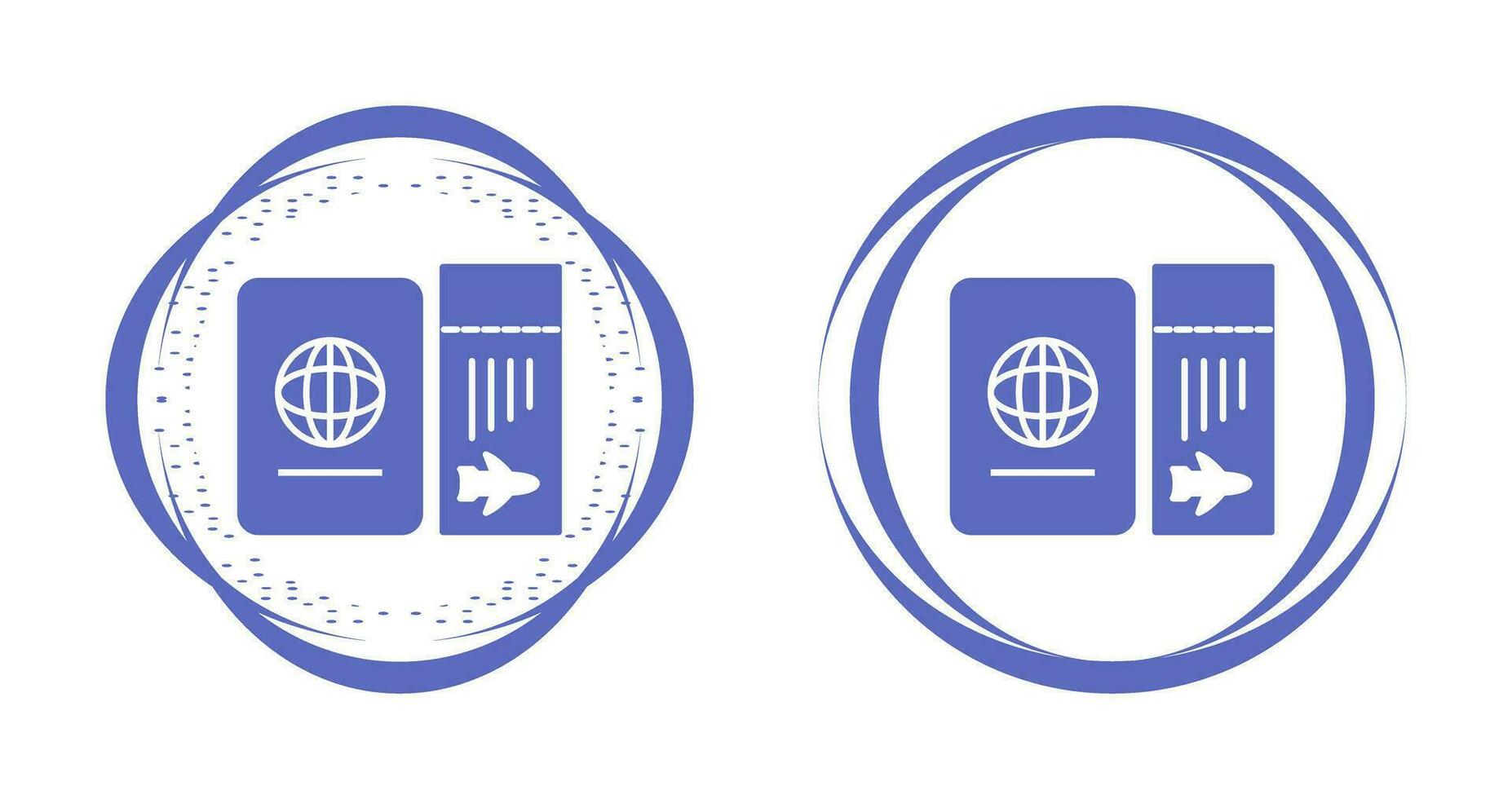 Ticket and Passport Vector Icon