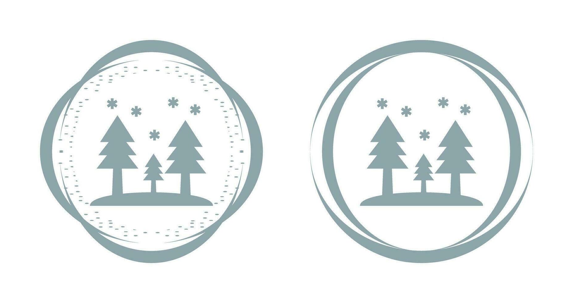 Snowing in trees Vector Icon