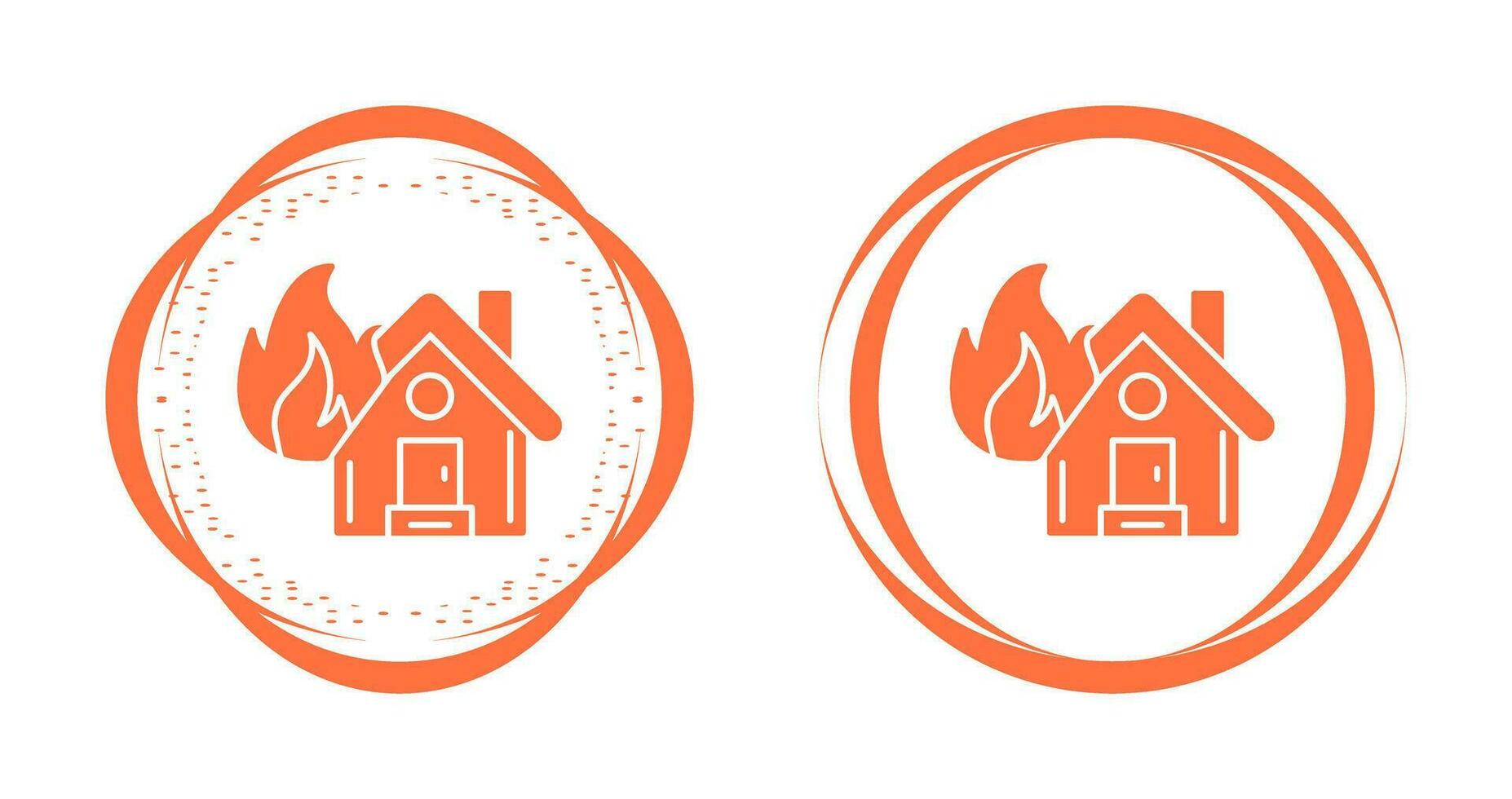 House On Fire Vector Icon
