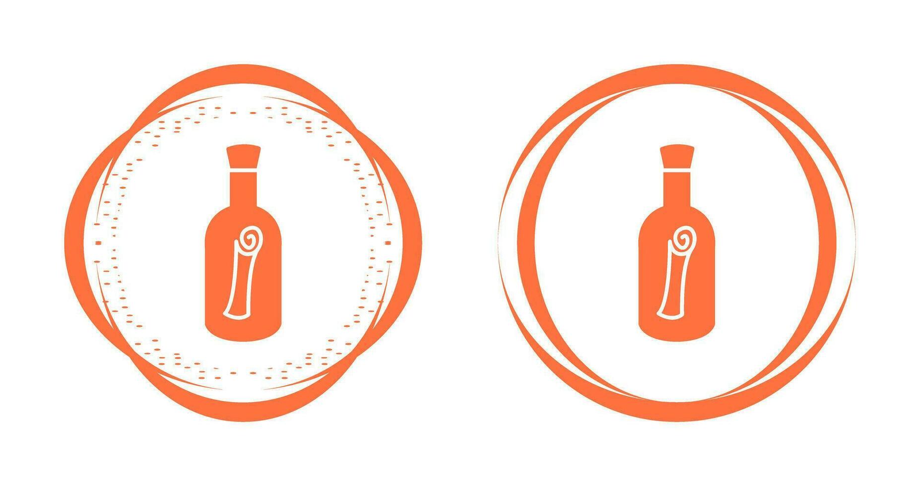 Scroll in Bottle Vector Icon