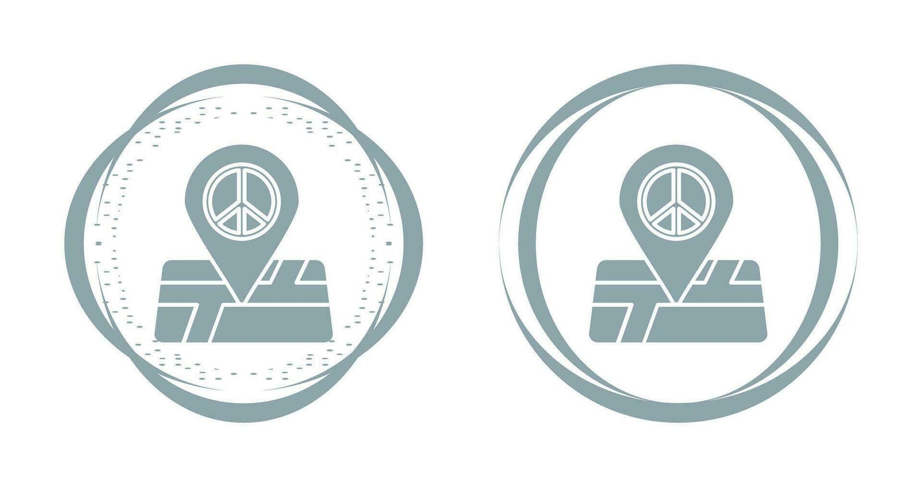 Peace Location Vector Icon