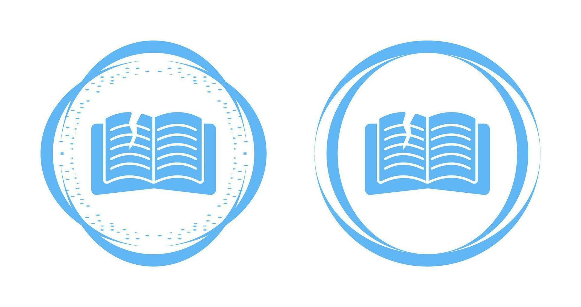 Teared Book Vector Icon