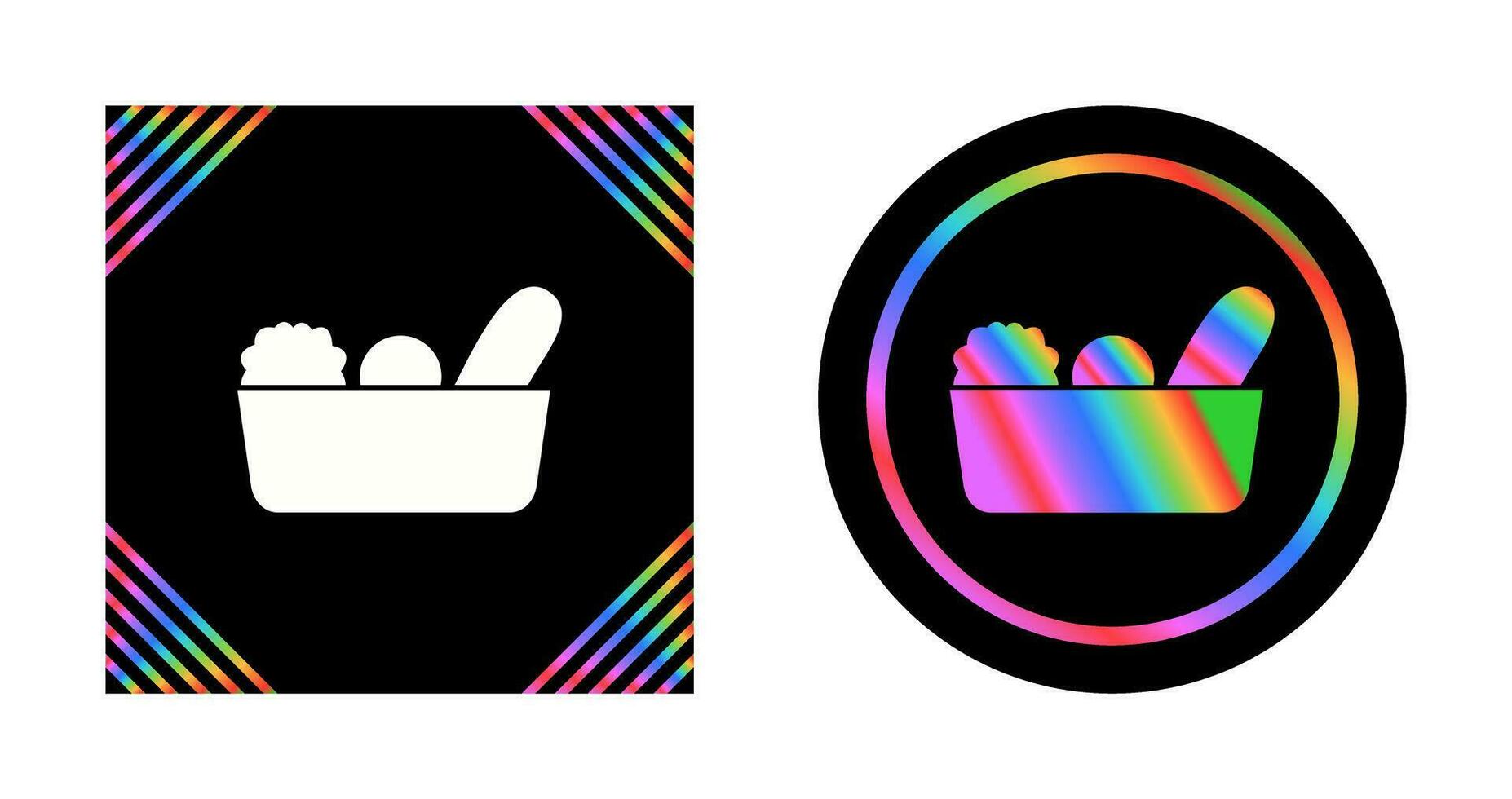 Vegetable Basket Vector Icon
