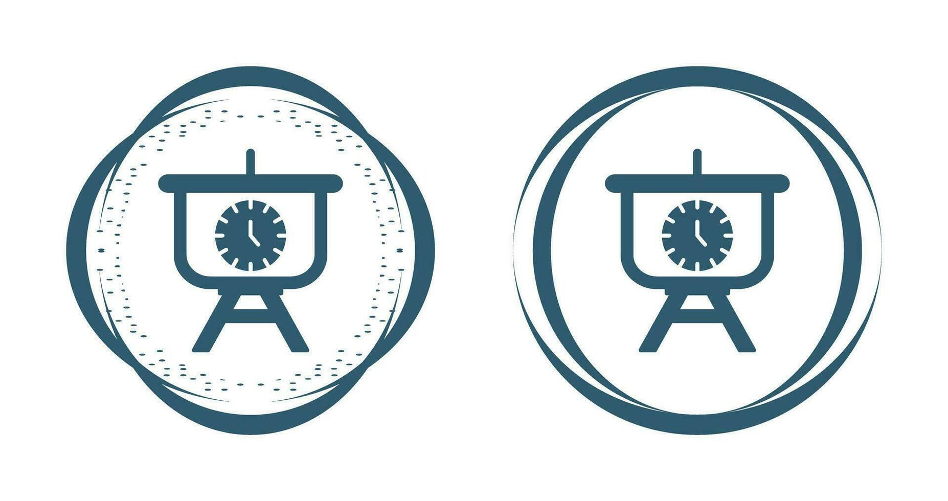Time Manage Presentation Vector Icon