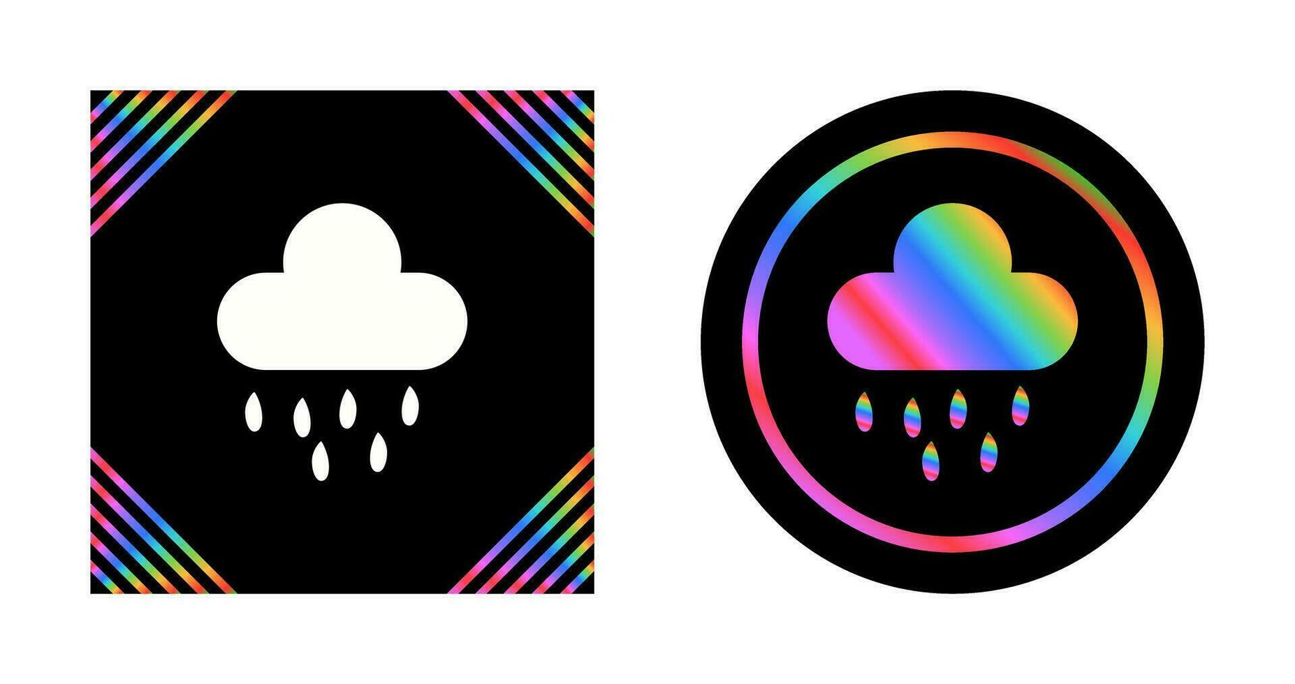 icono de vector de nube de lluvia