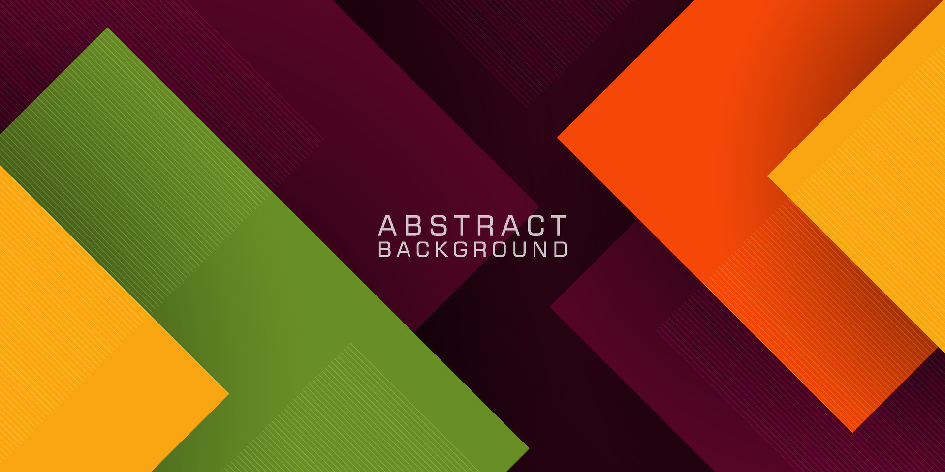 Orange, green, and maroon square template abstract background vector