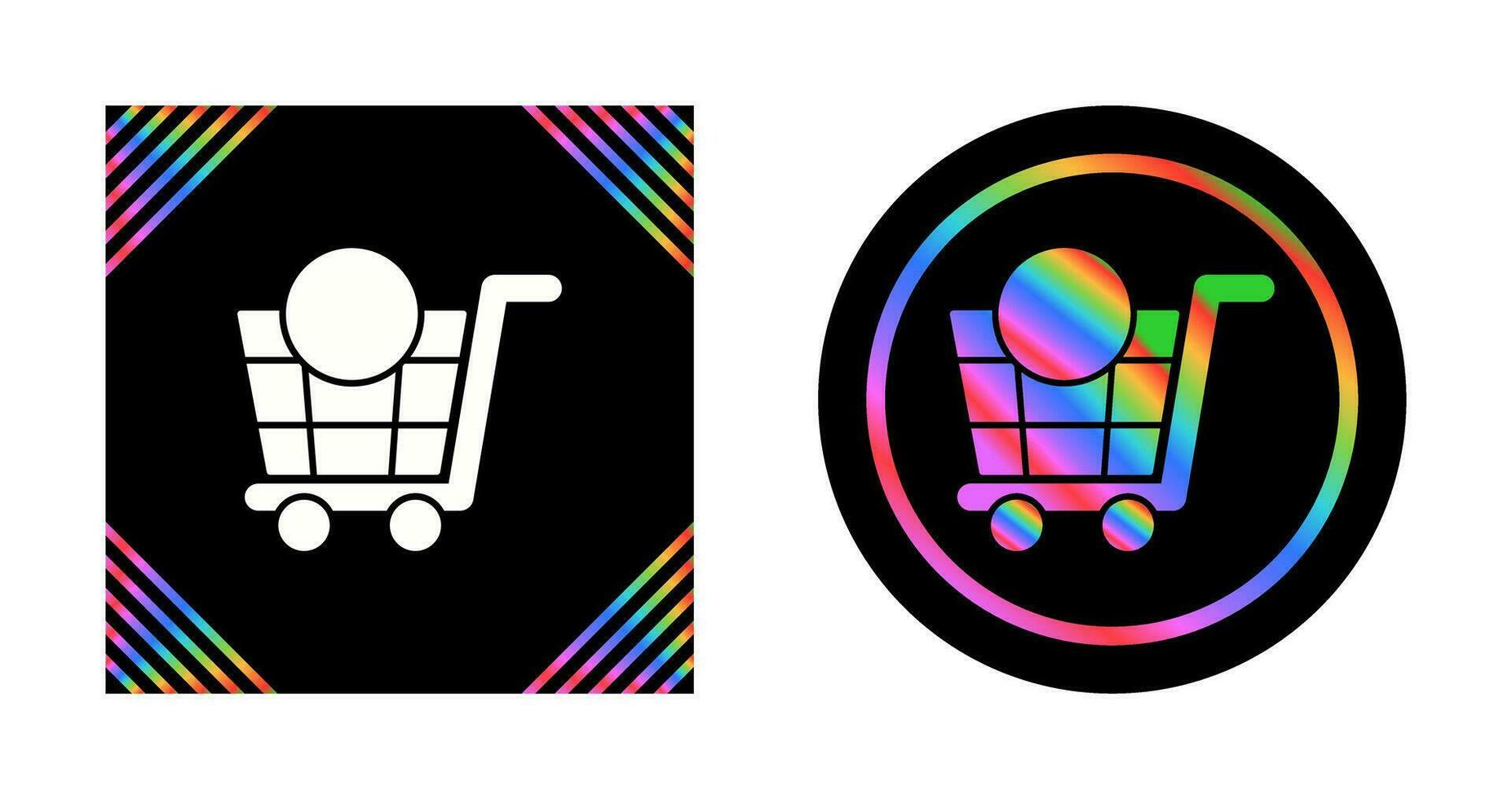 icono de vector de carrito de compras