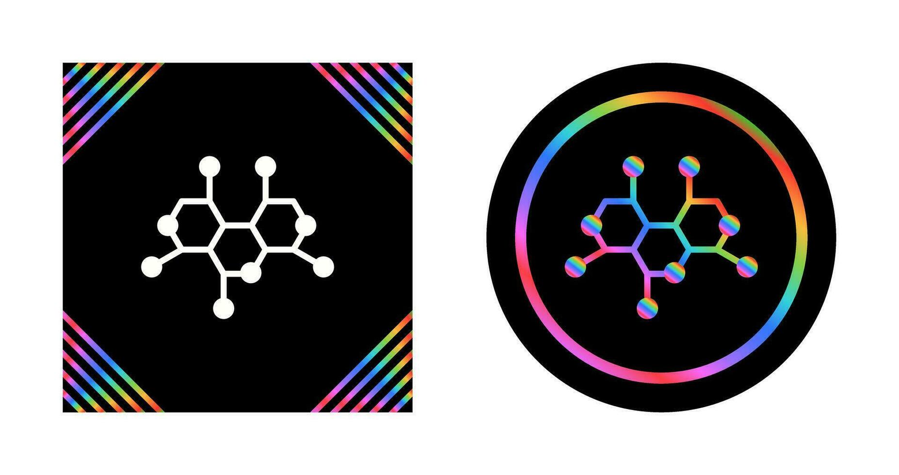 icono de vector de estructura de molécula