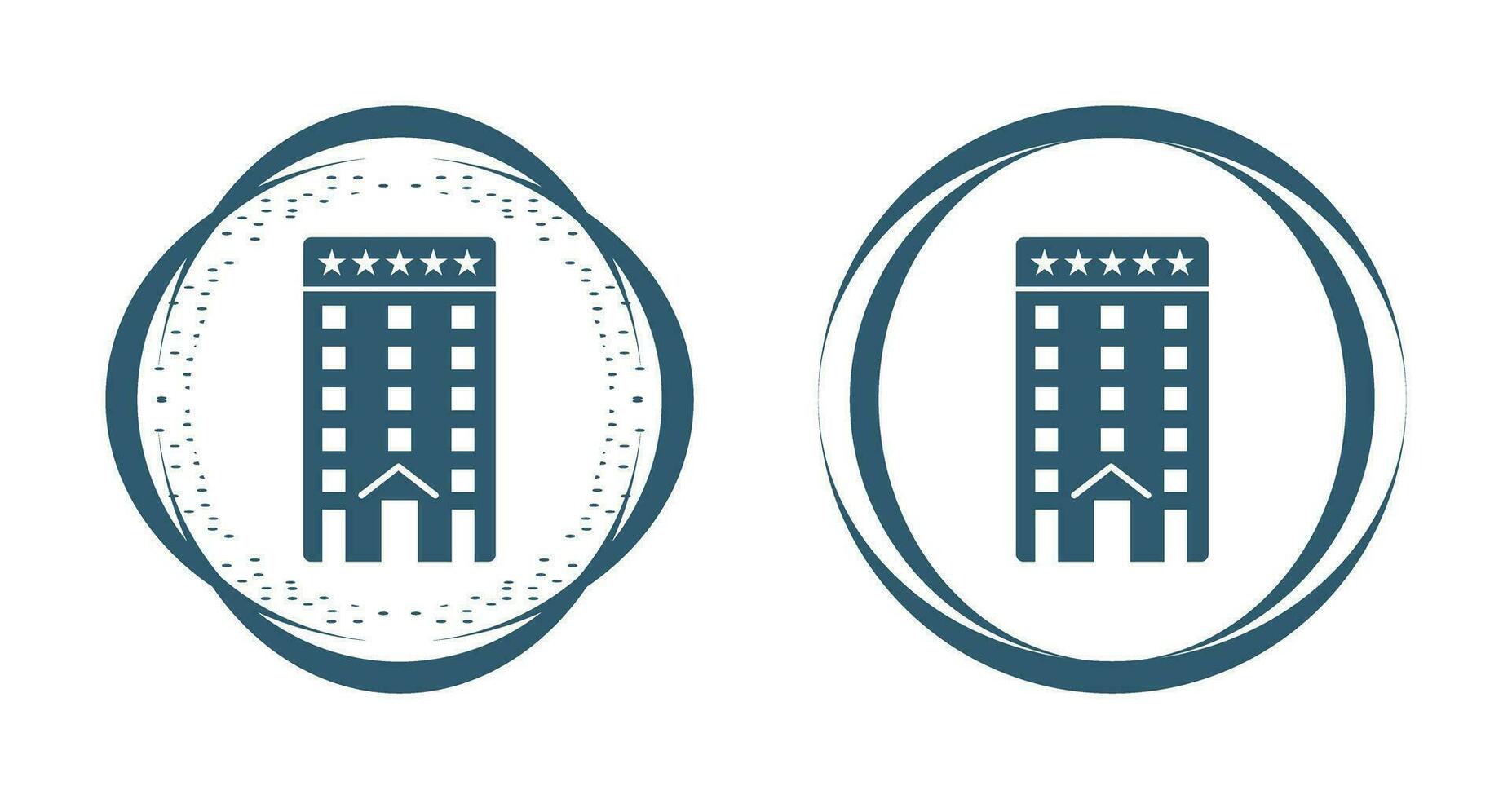 Five Star Building Vector Icon