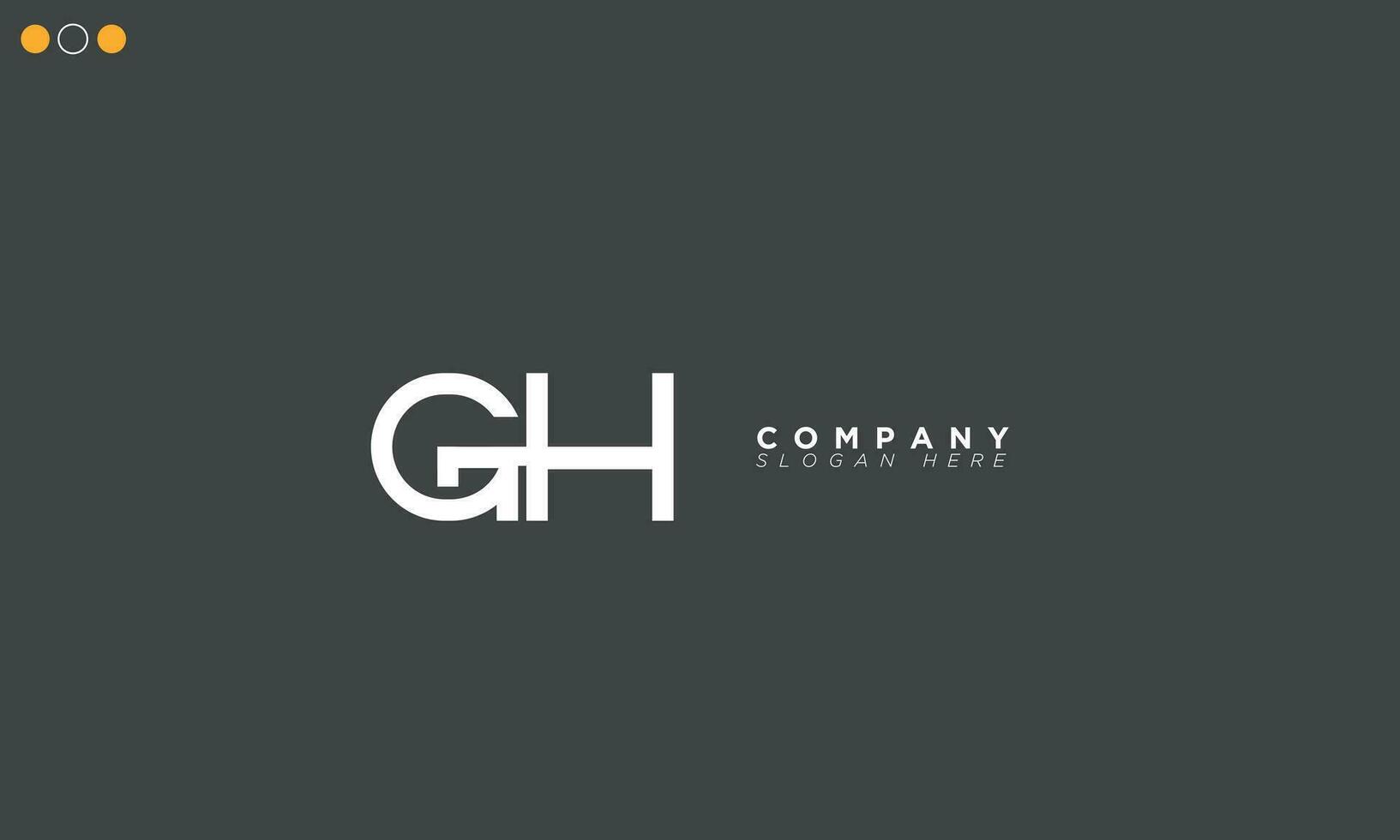 GH Alphabet letters Initials Monogram logo HG, G and H vector