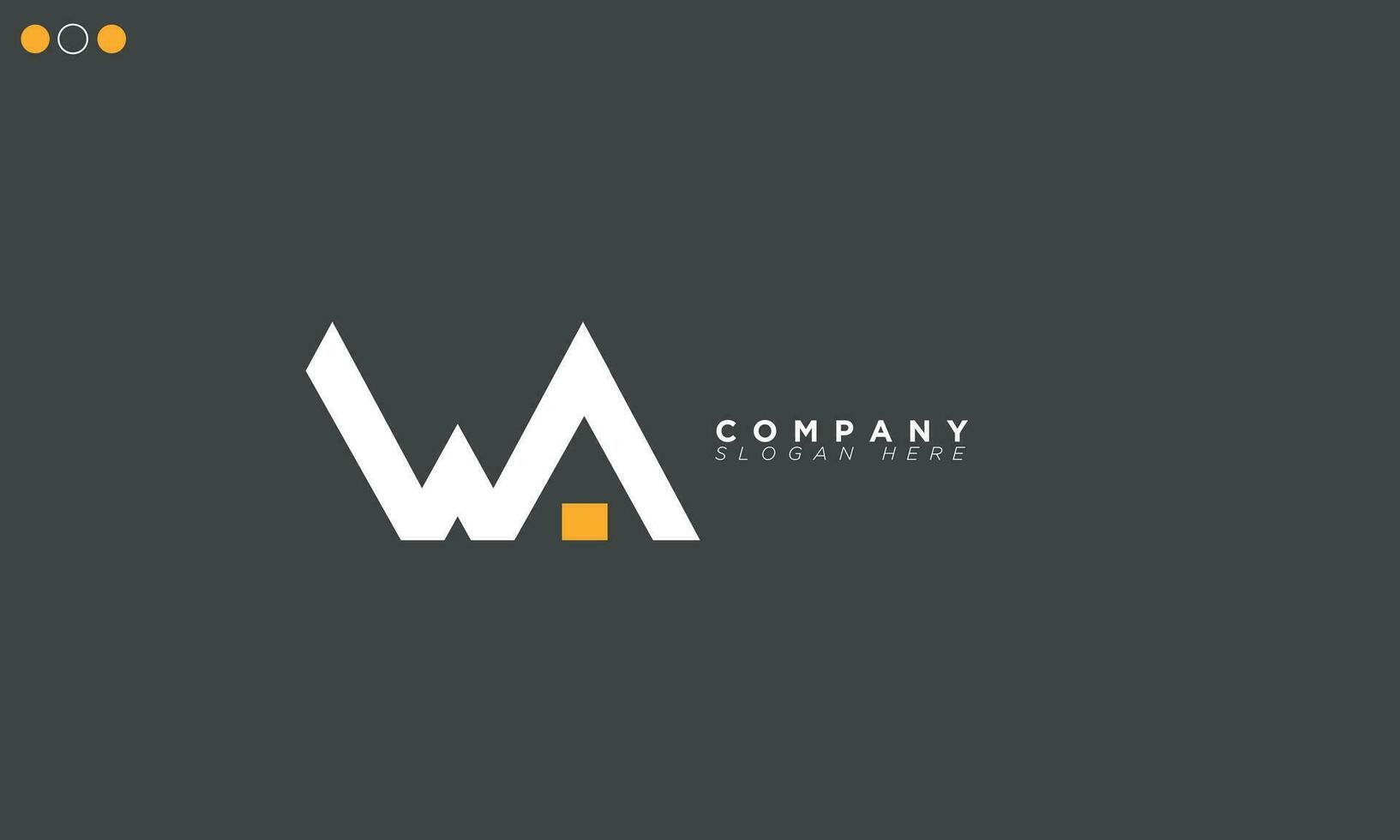 WA Alphabet letters Initials Monogram logo AW, W and A vector