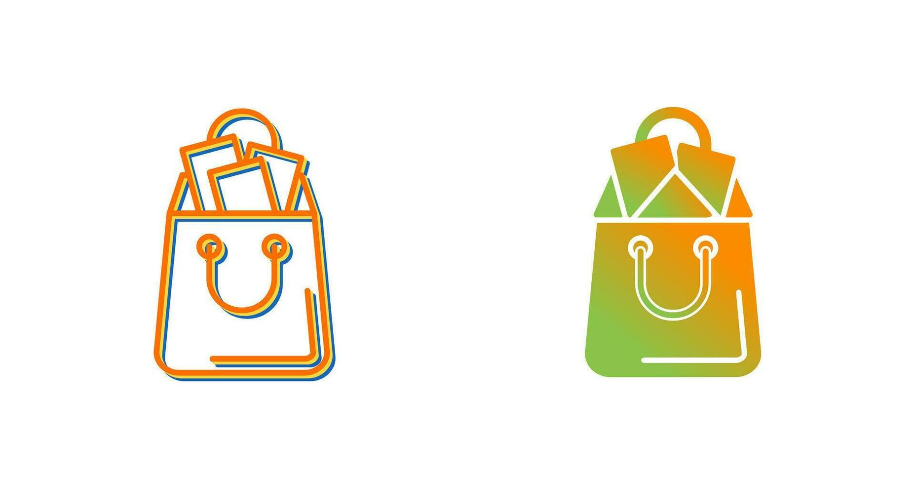 icono de vector de bolsa de compras