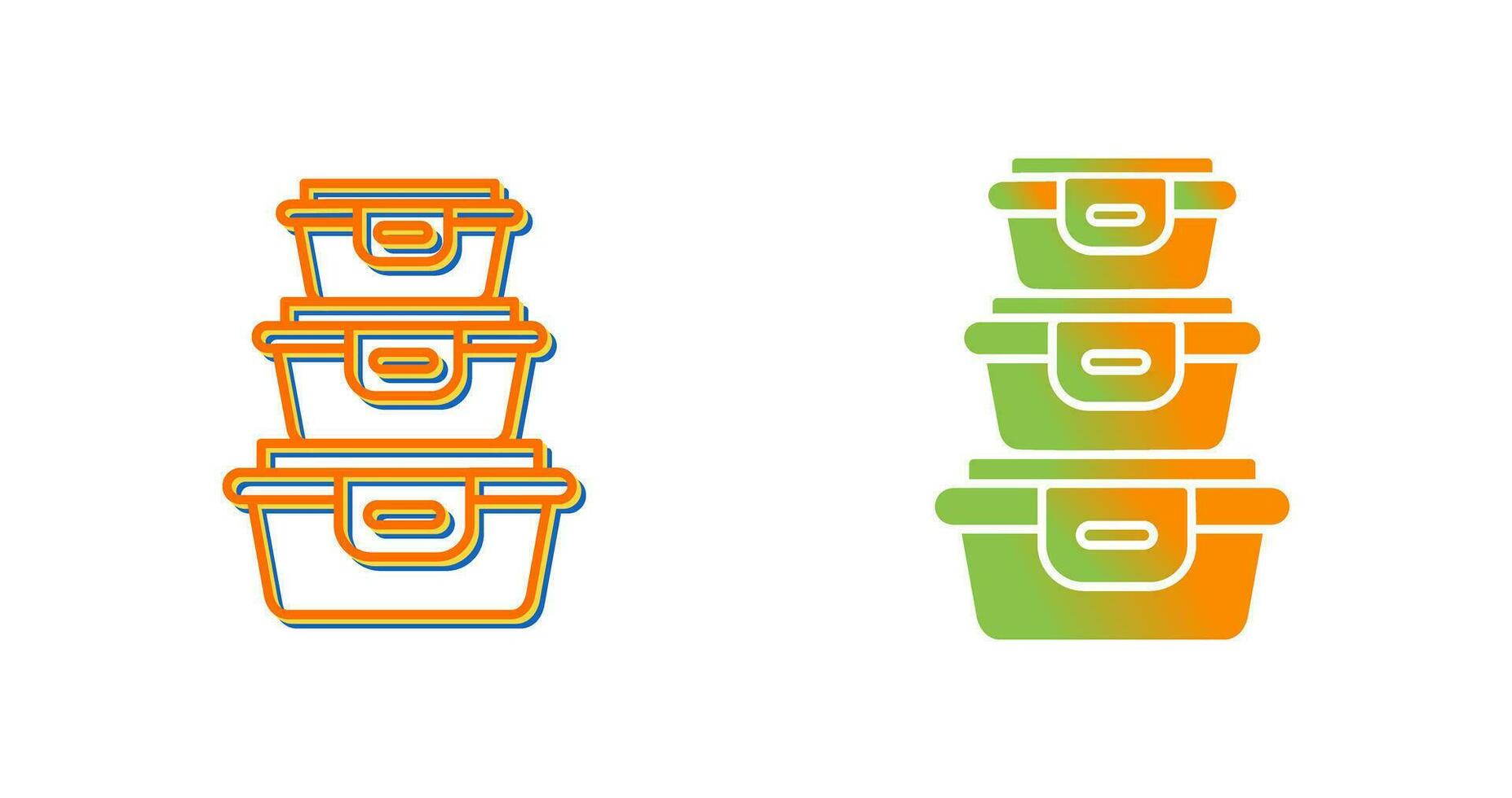 Plastic Food Container Vector Icon