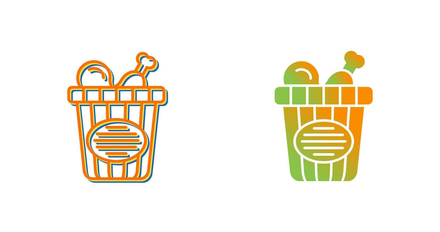 Chicken Bucket Vector Icon