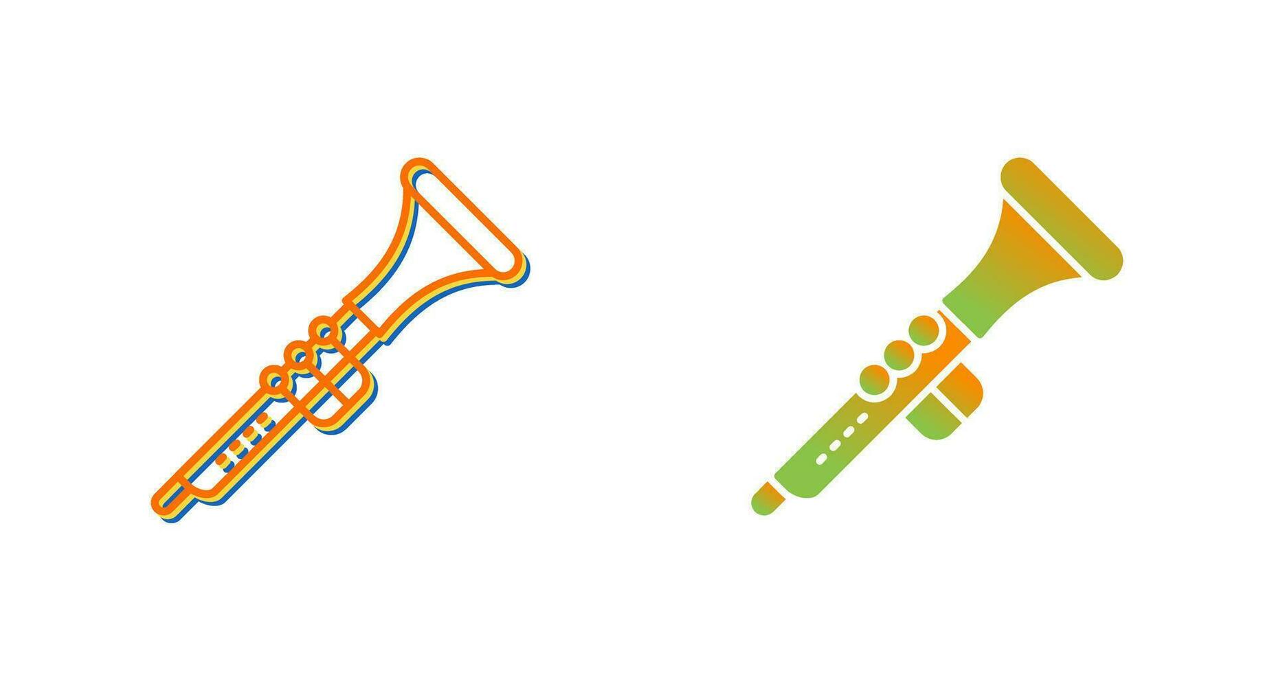 icono de vector de clarinete