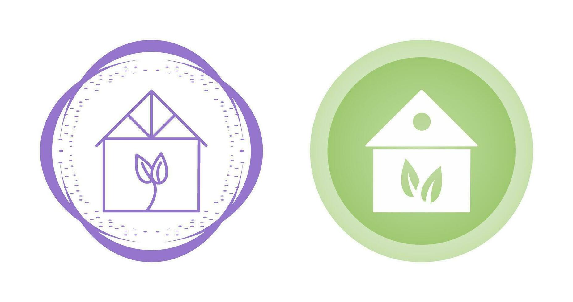 Green House Vector Icon