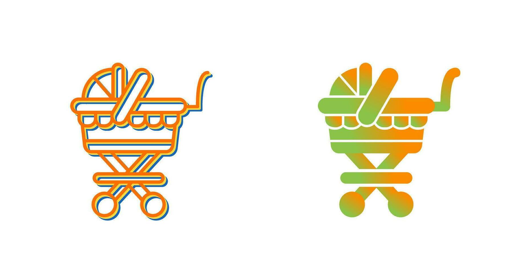 Baby Carriage Vector Icon