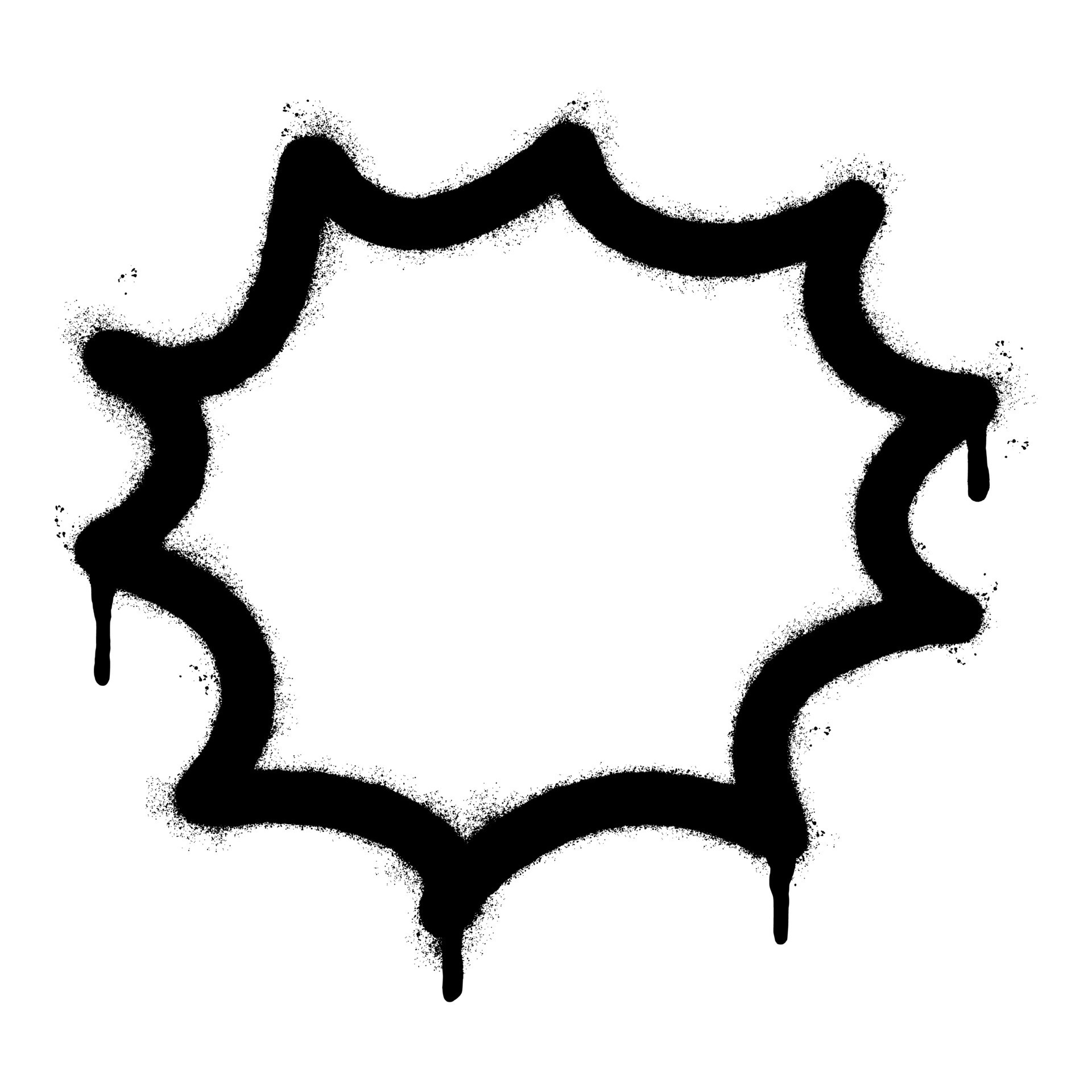 Spray Painted Graffiti explosion effect Sprayed isolated with a white