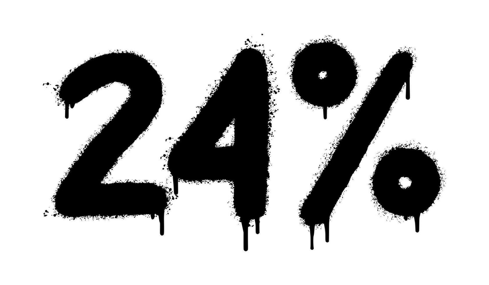 Spray Painted Graffiti 100 percent Sprayed isolated with a white background. vector