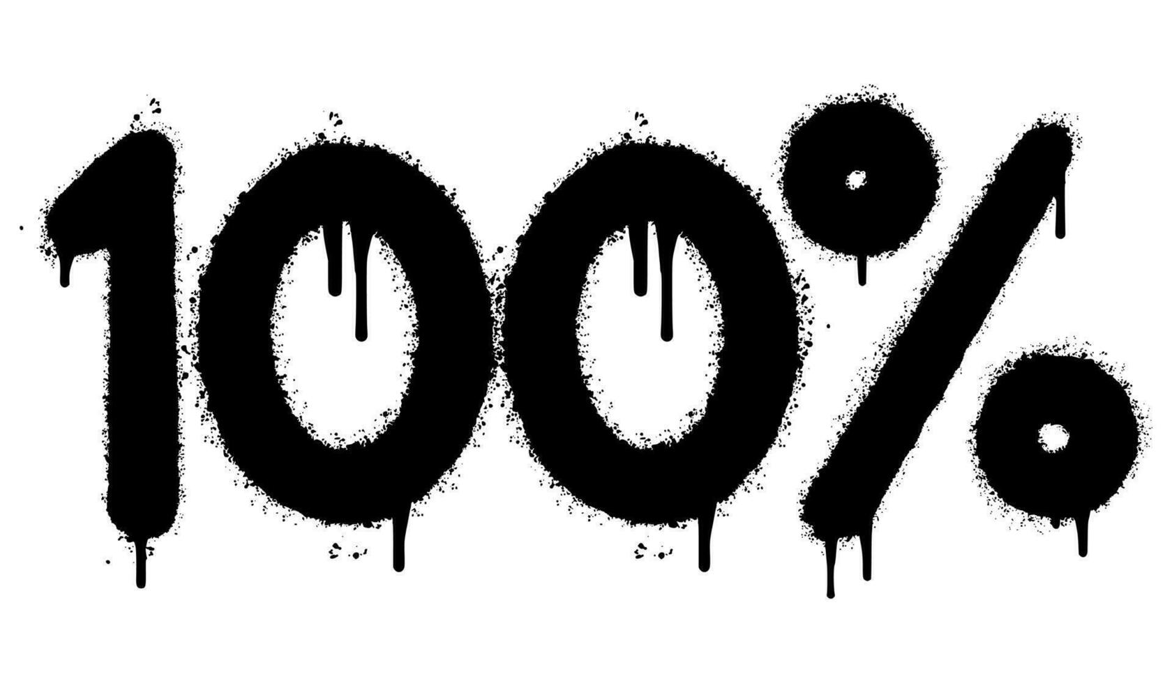 Spray Painted Graffiti 100 percent Sprayed isolated with a white background. vector
