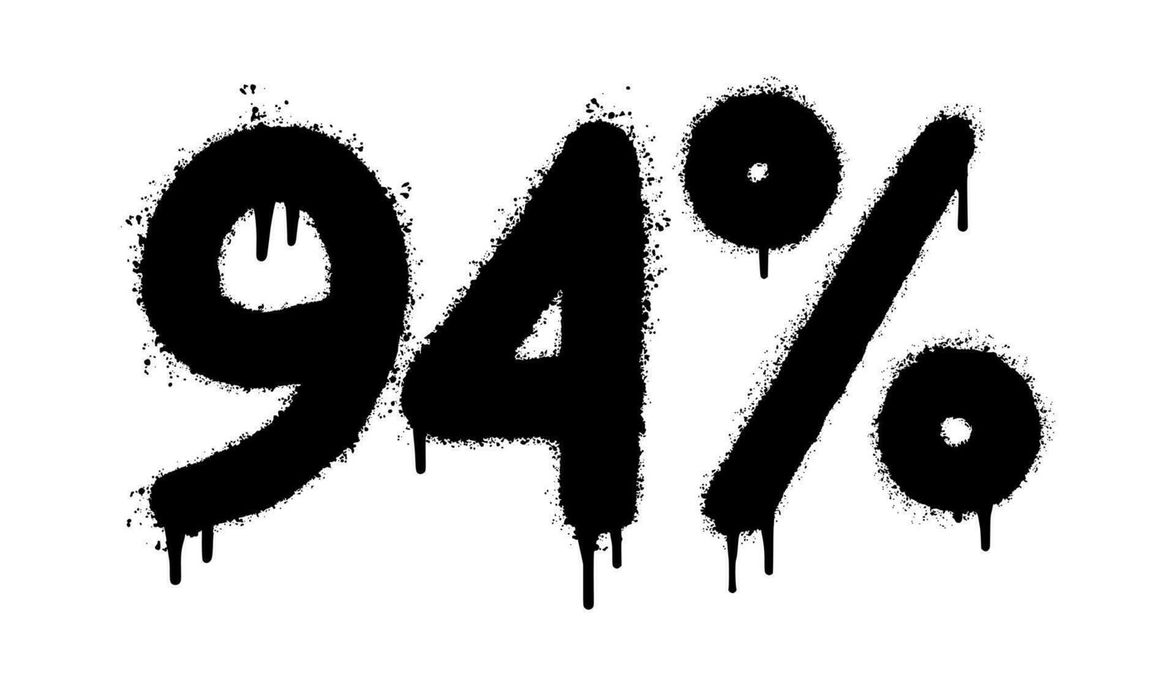 Spray Painted Graffiti 94 percent Sprayed isolated with a white background. vector