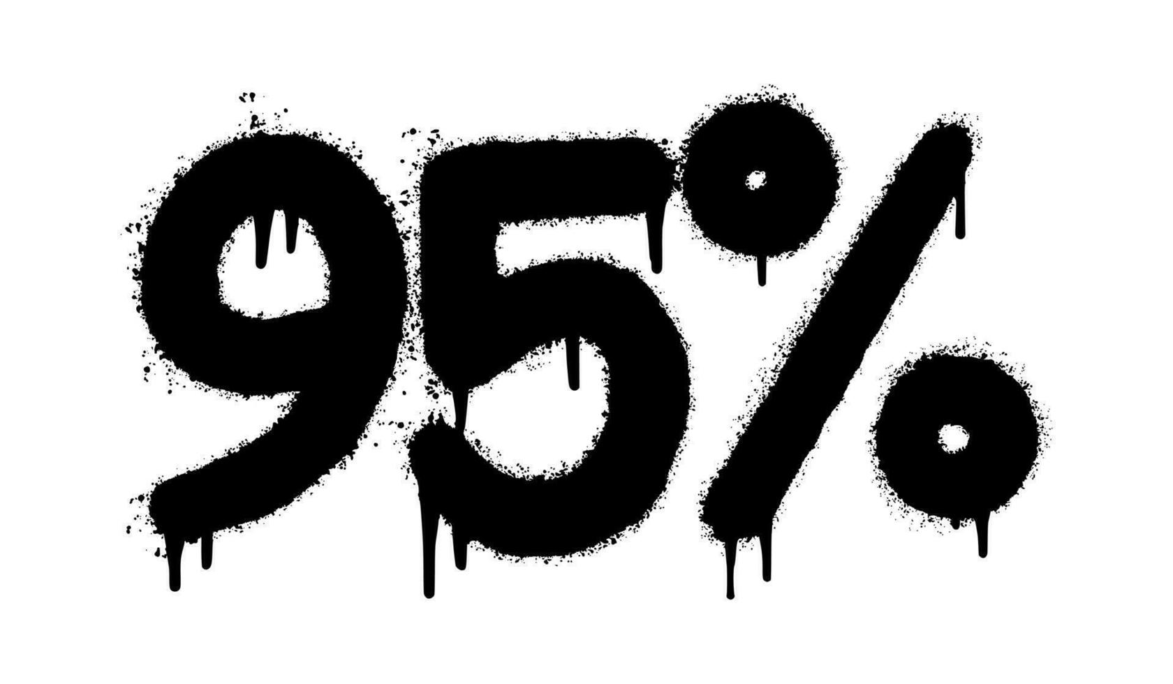 Spray Painted Graffiti 95 percent Sprayed isolated with a white background. vector