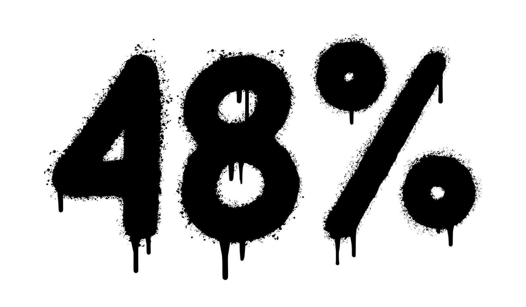 Spray Painted Graffiti 48 percent Sprayed isolated with a white background. vector