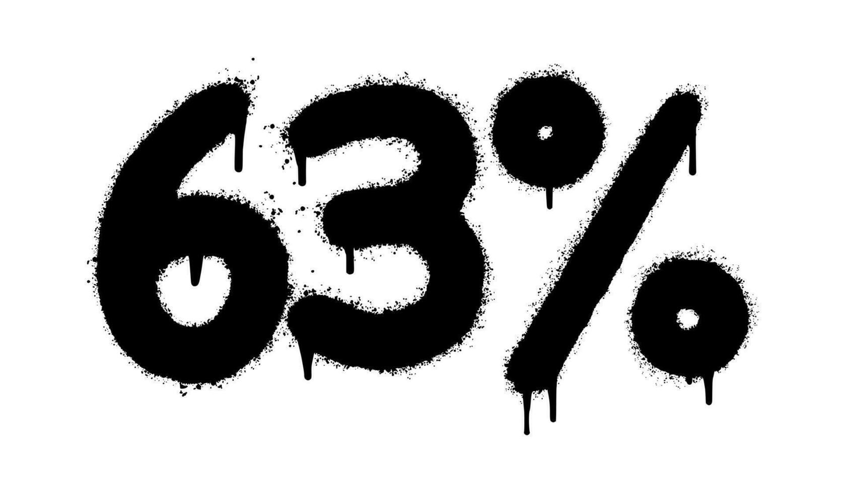 Spray Painted Graffiti 63 percent Sprayed isolated with a white background. vector