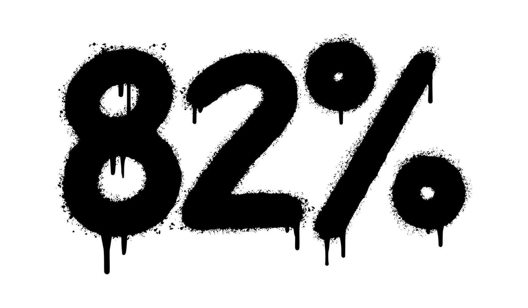 Spray Painted Graffiti 82 percent Sprayed isolated with a white background. vector