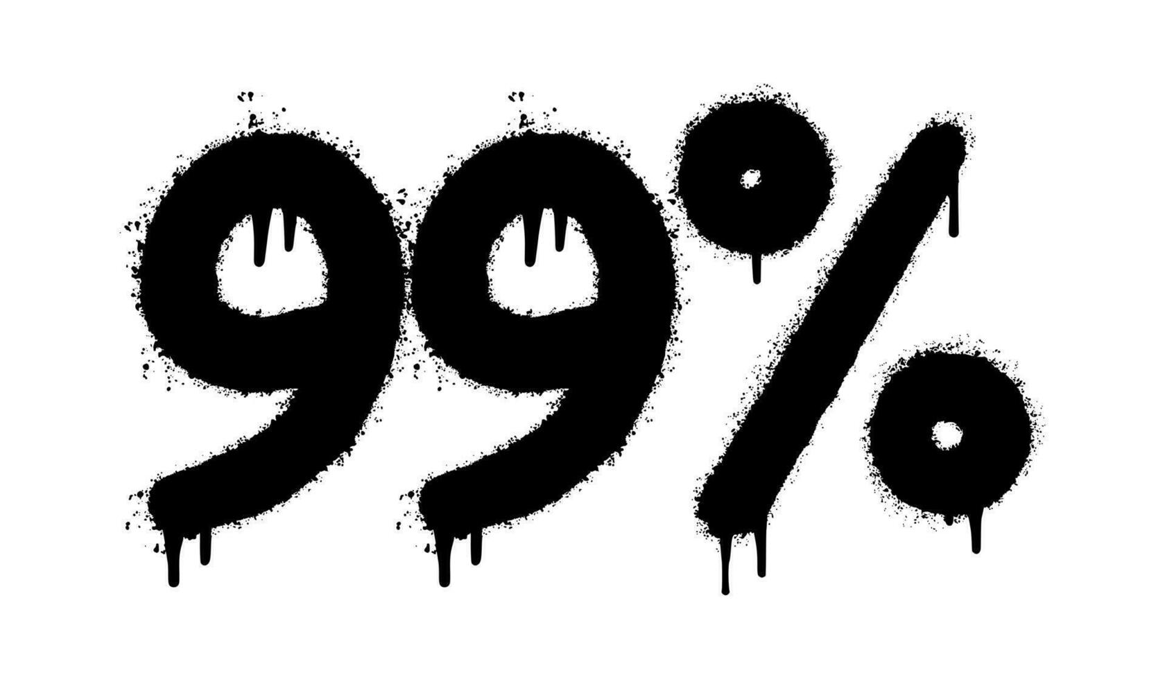 Spray Painted Graffiti 99 percent Sprayed isolated with a white background. vector