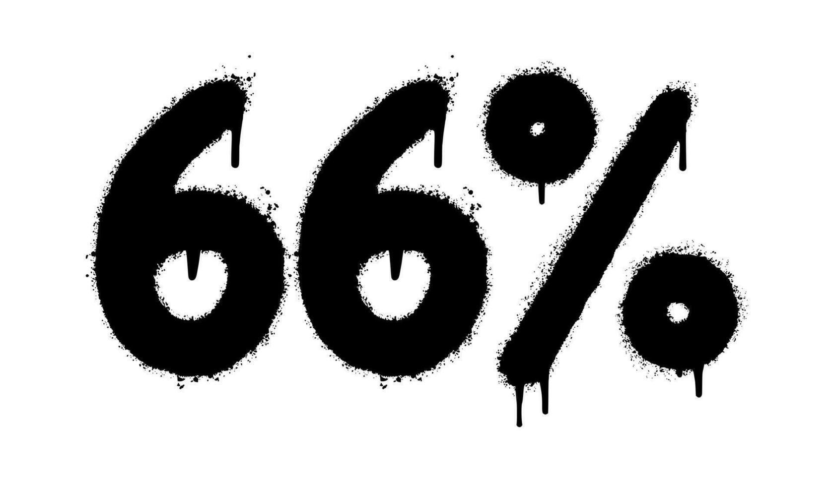 Spray Painted Graffiti 66 percent Sprayed isolated with a white background. vector