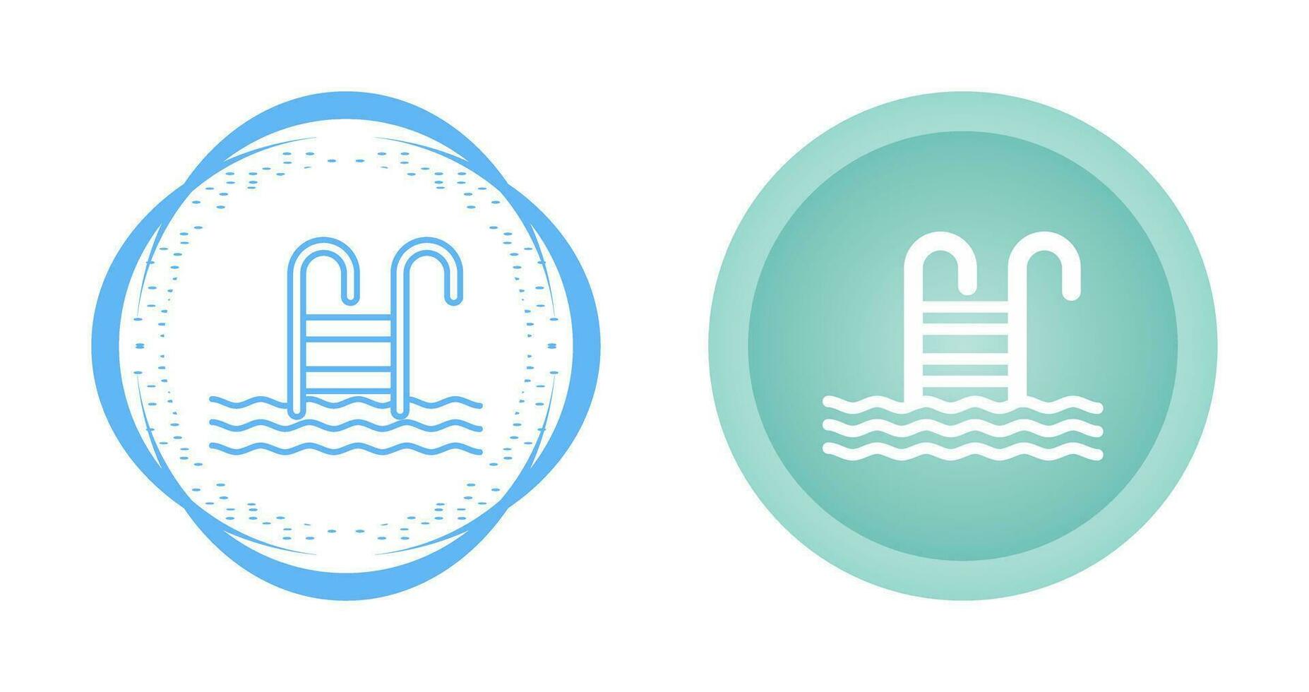 Water Stairs Vector Icon