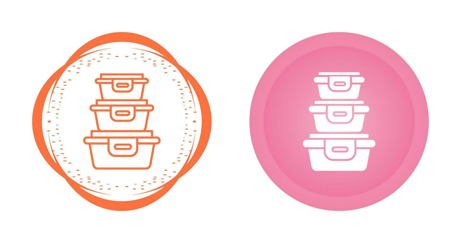 Plastic Food Container Vector Icon